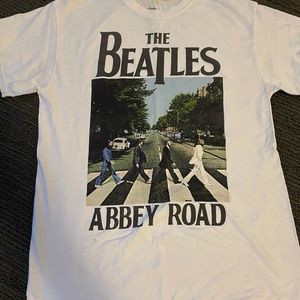 White, Beatles tshirt, “Abbey Road”